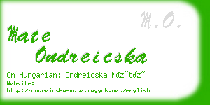 mate ondreicska business card